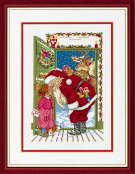 EVA ROSENSTAND ドアの中のサンタクロース Santa in the door クロスステッチ キット デンマーク 北欧 刺しゅう 14-100